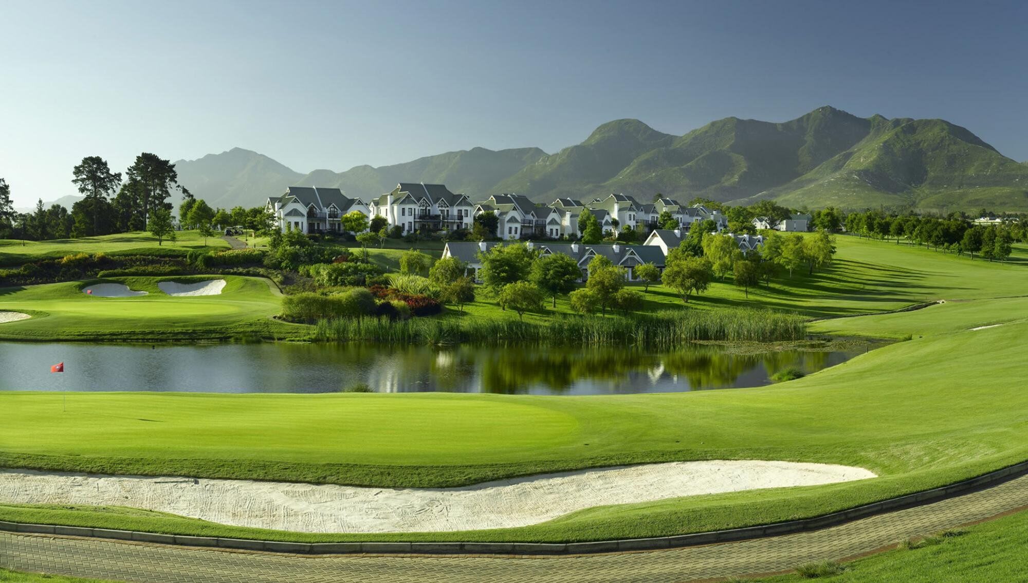 Fancourt Links fairways at golden hour