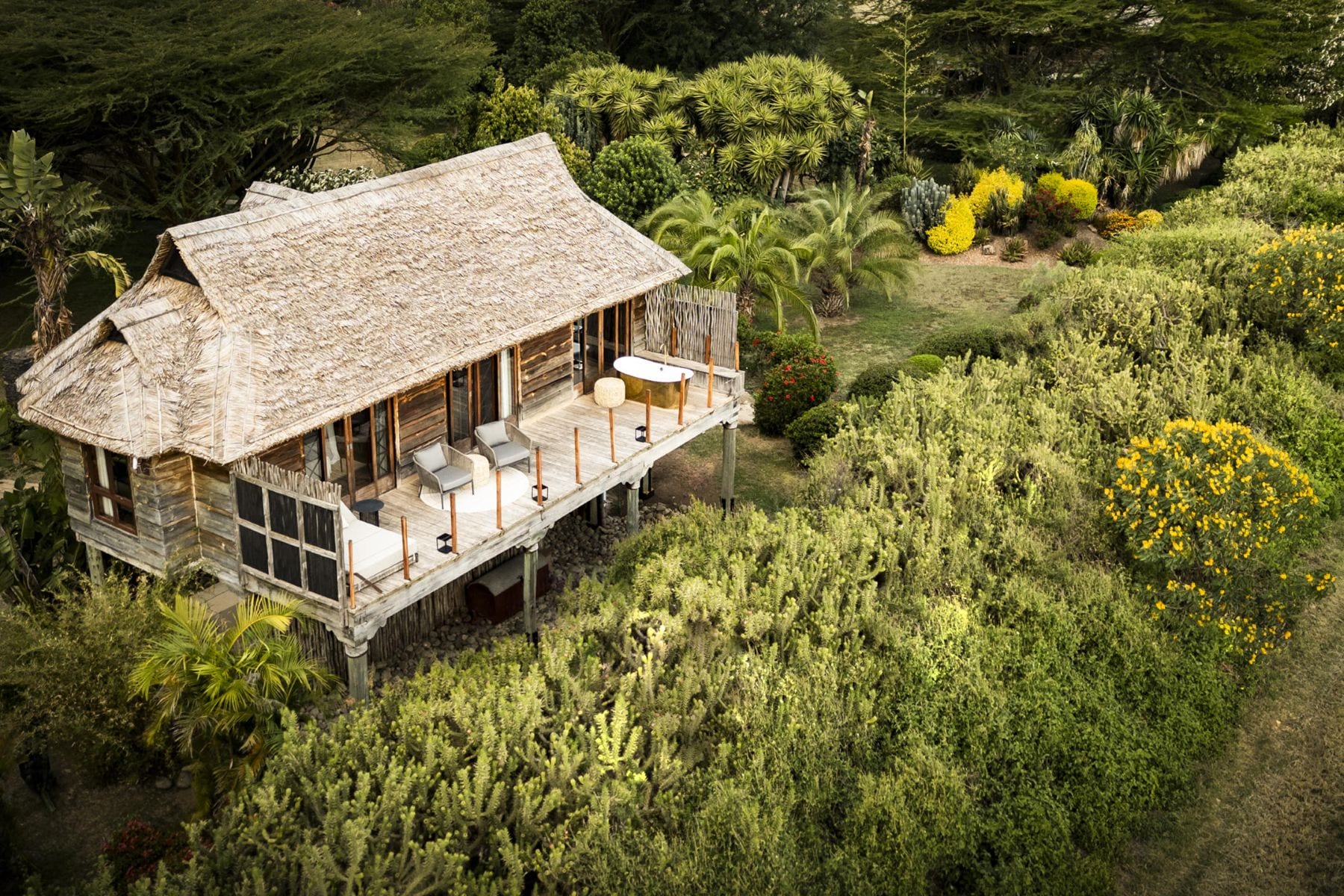 Segera Retreat villa and gardens, Laikipia plateau