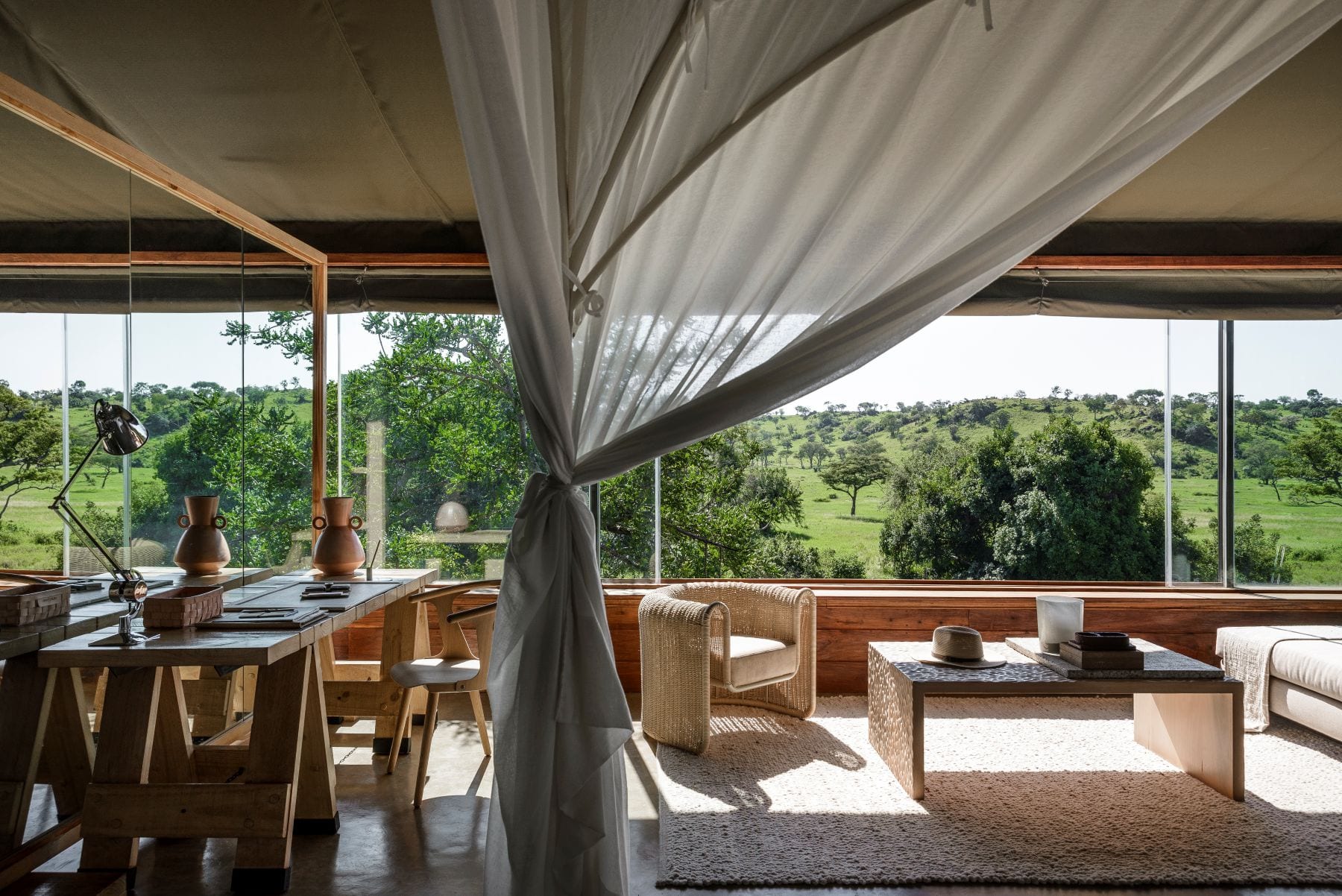Singita Faru Faru suite and bush view