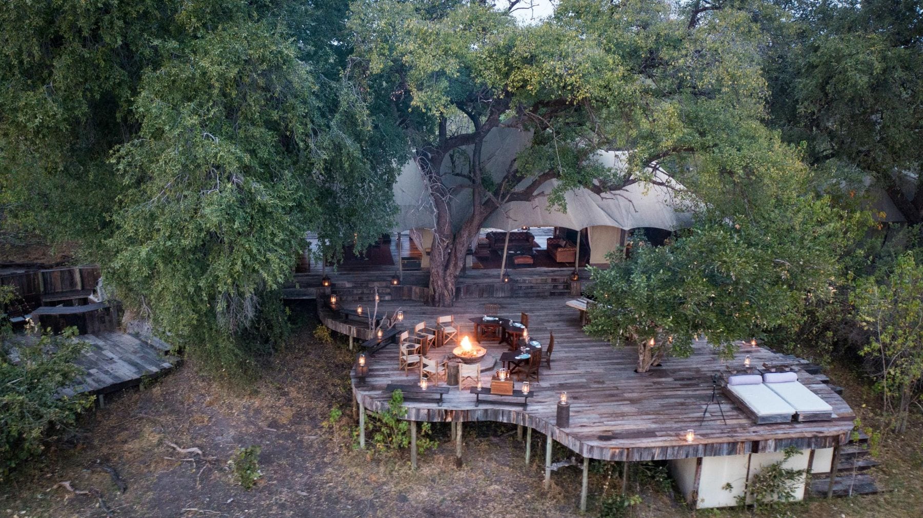 Zarafa Camp tented suite on the Selinda Reserve, Botswana